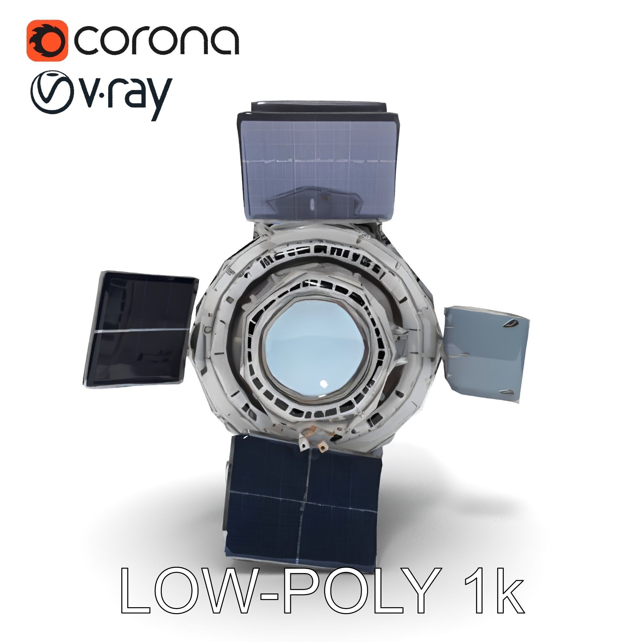 Space Satellite Module D Model Pack Low-poly 3D model_15