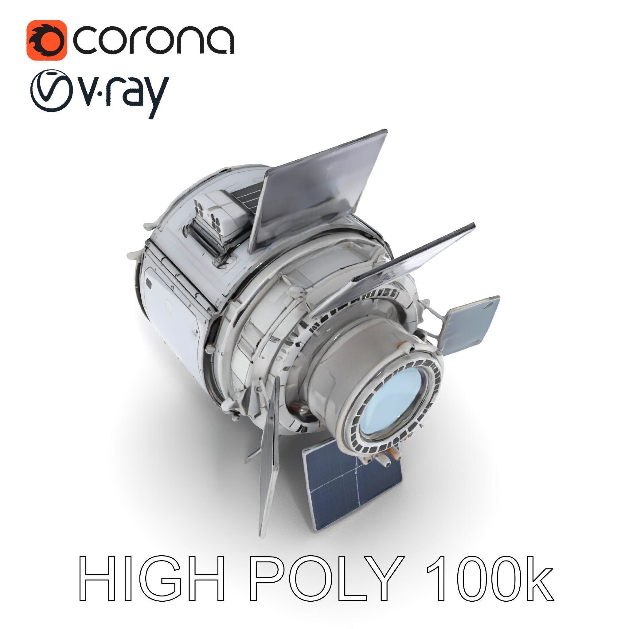 Space Satellite Module D Model Pack Low-poly 3D model_34