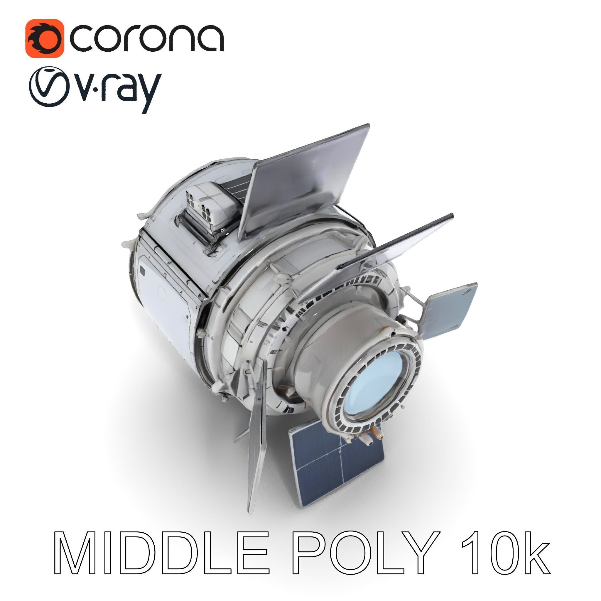Space Satellite Module D Model Pack Low-poly 3D model_24