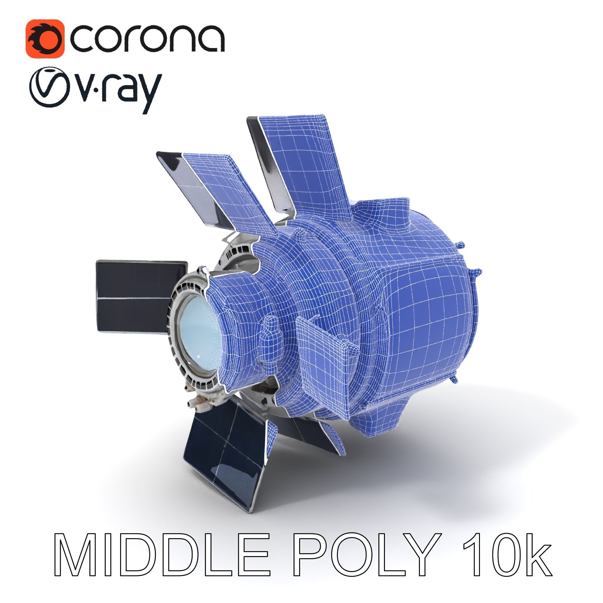 Space Satellite Module D Model Pack Low-poly 3D model_17