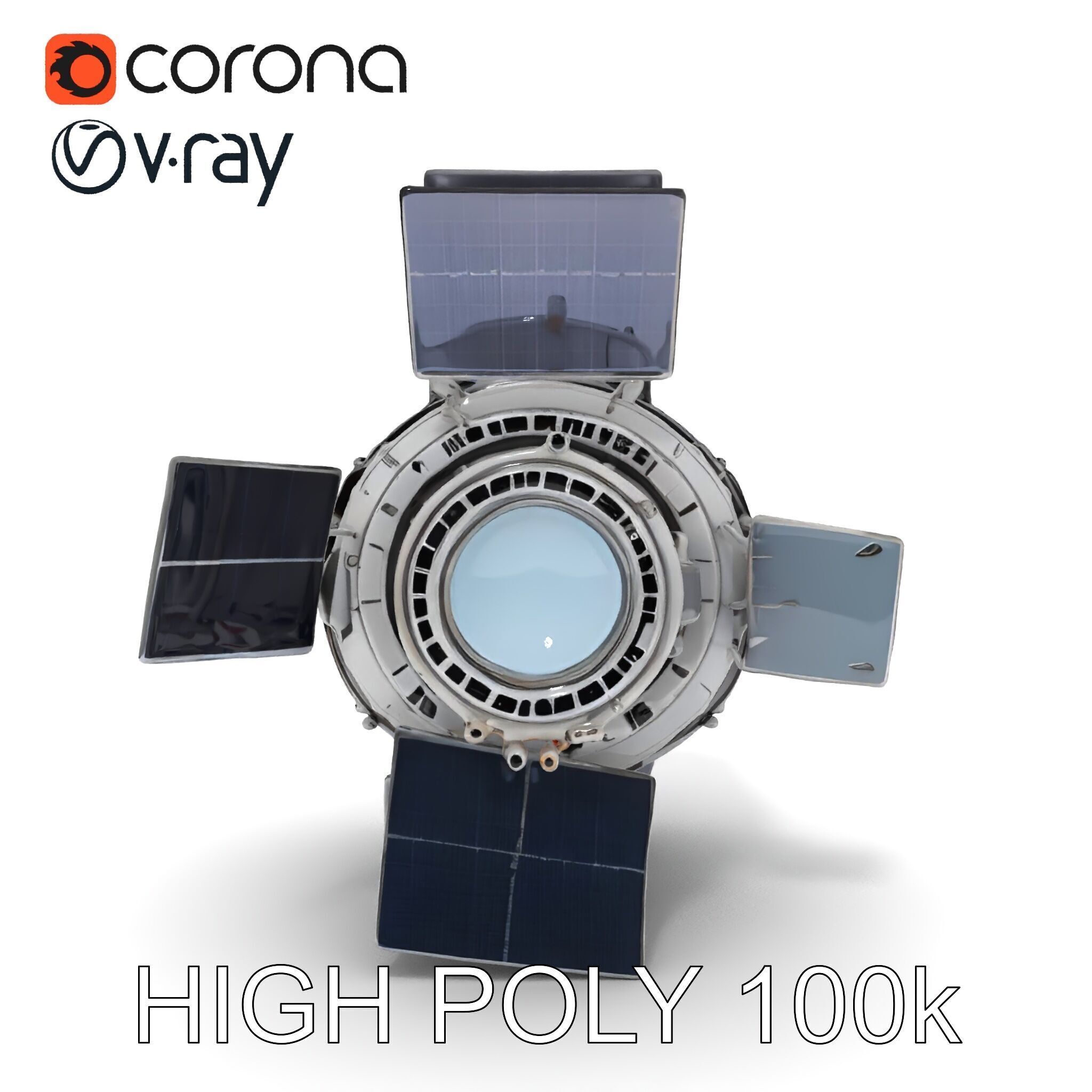 Space Satellite Module D Model Pack Low-poly 3D model_35