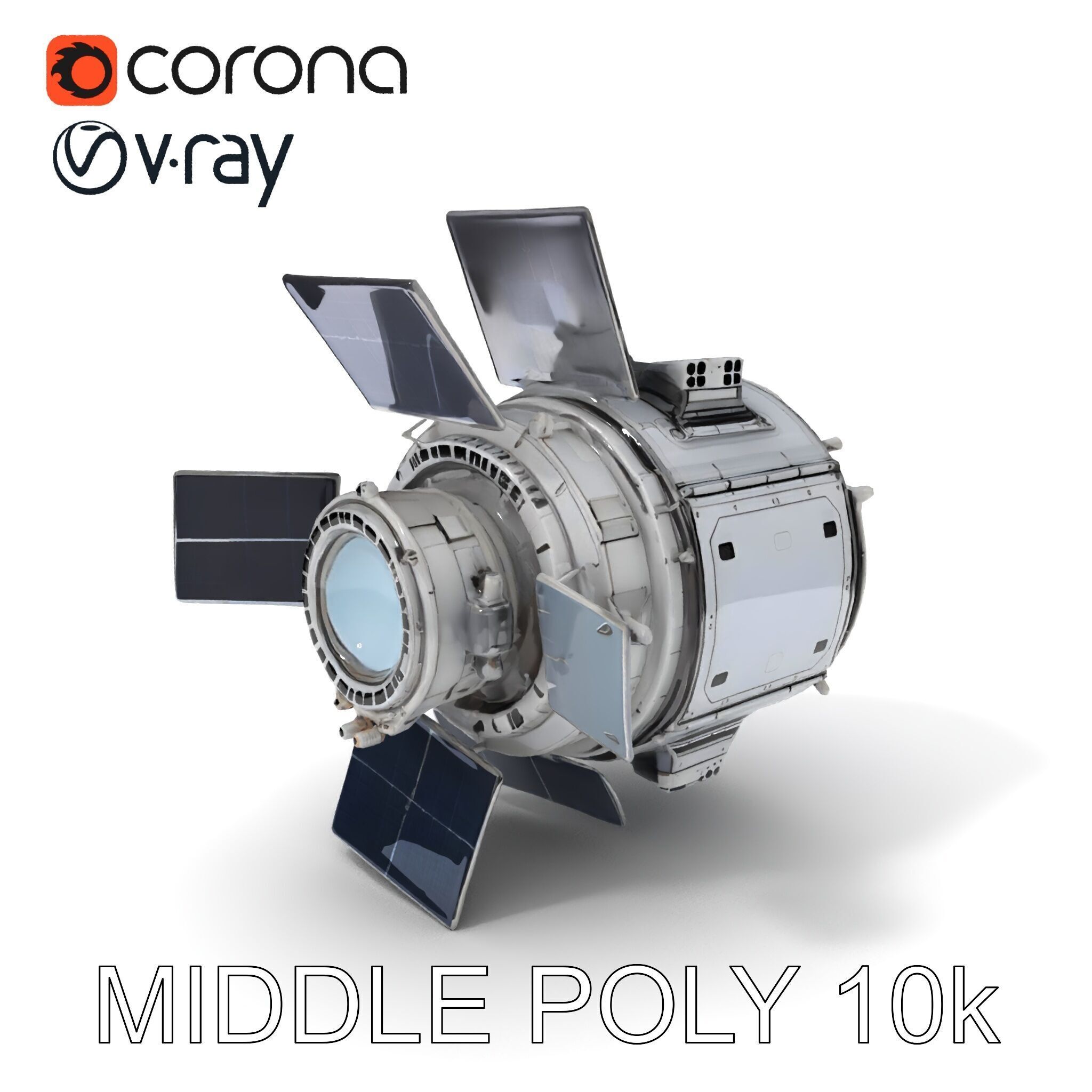 Space Satellite Module D Model Pack Low-poly 3D model_8