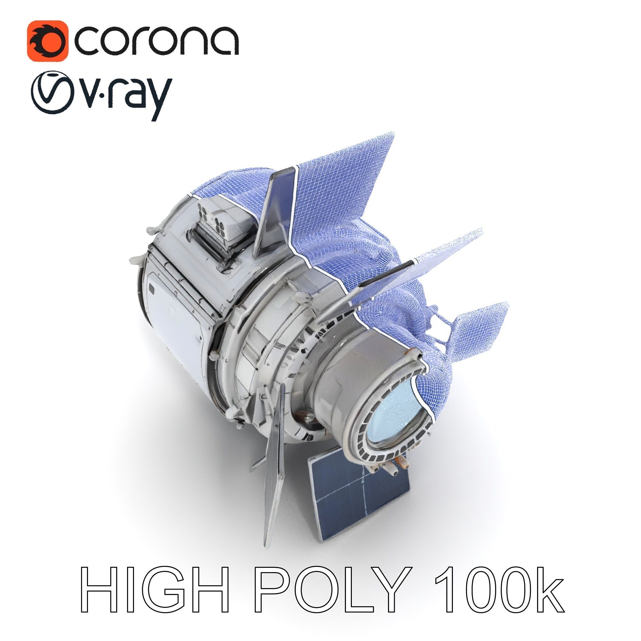 Space Satellite Module D Model Pack Low-poly 3D model_23