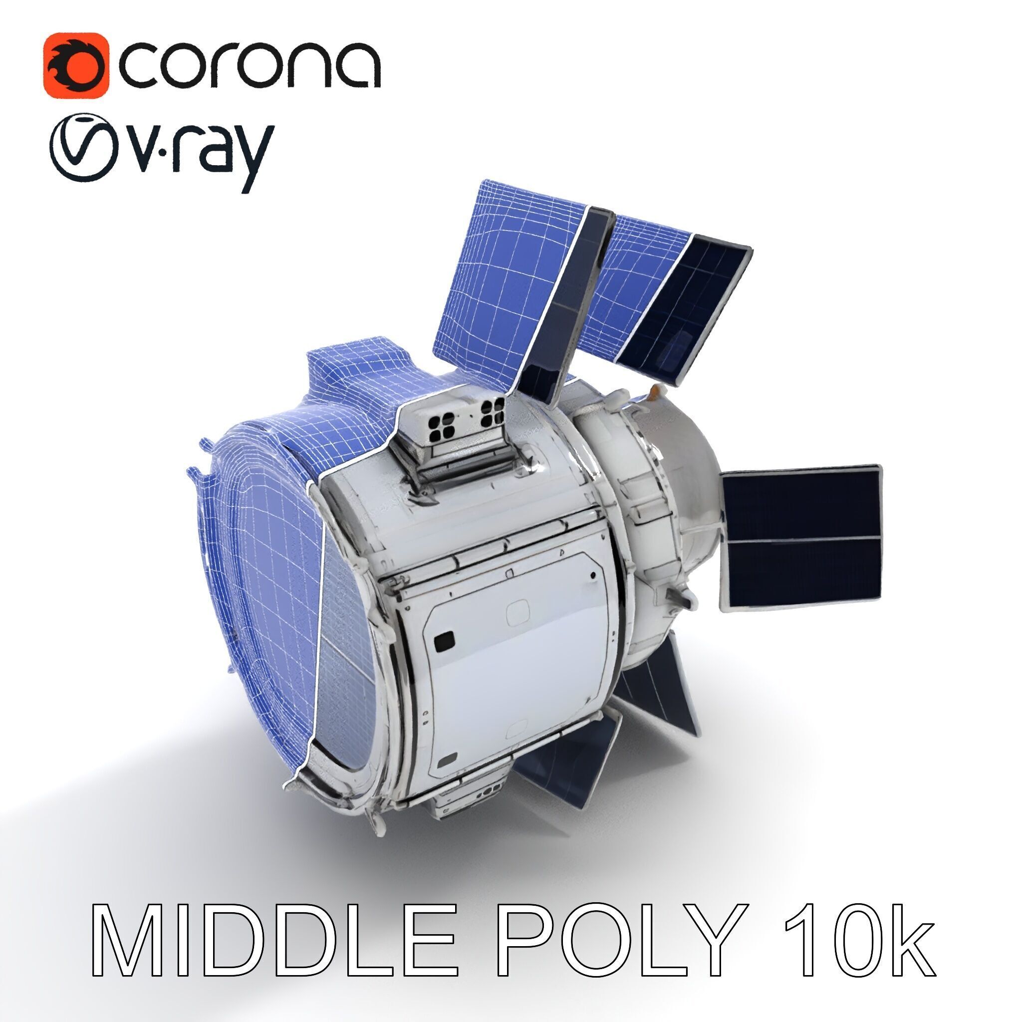 Space Satellite Module D Model Pack Low-poly 3D model_32