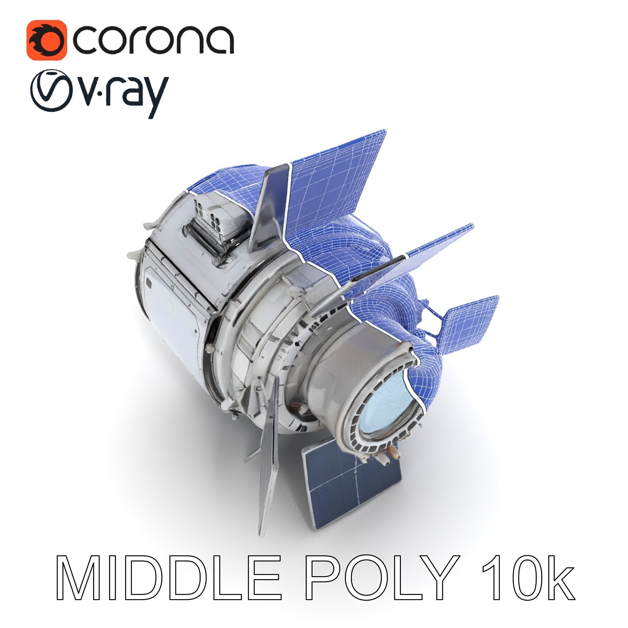 Space Satellite Module D Model Pack Low-poly 3D model_26