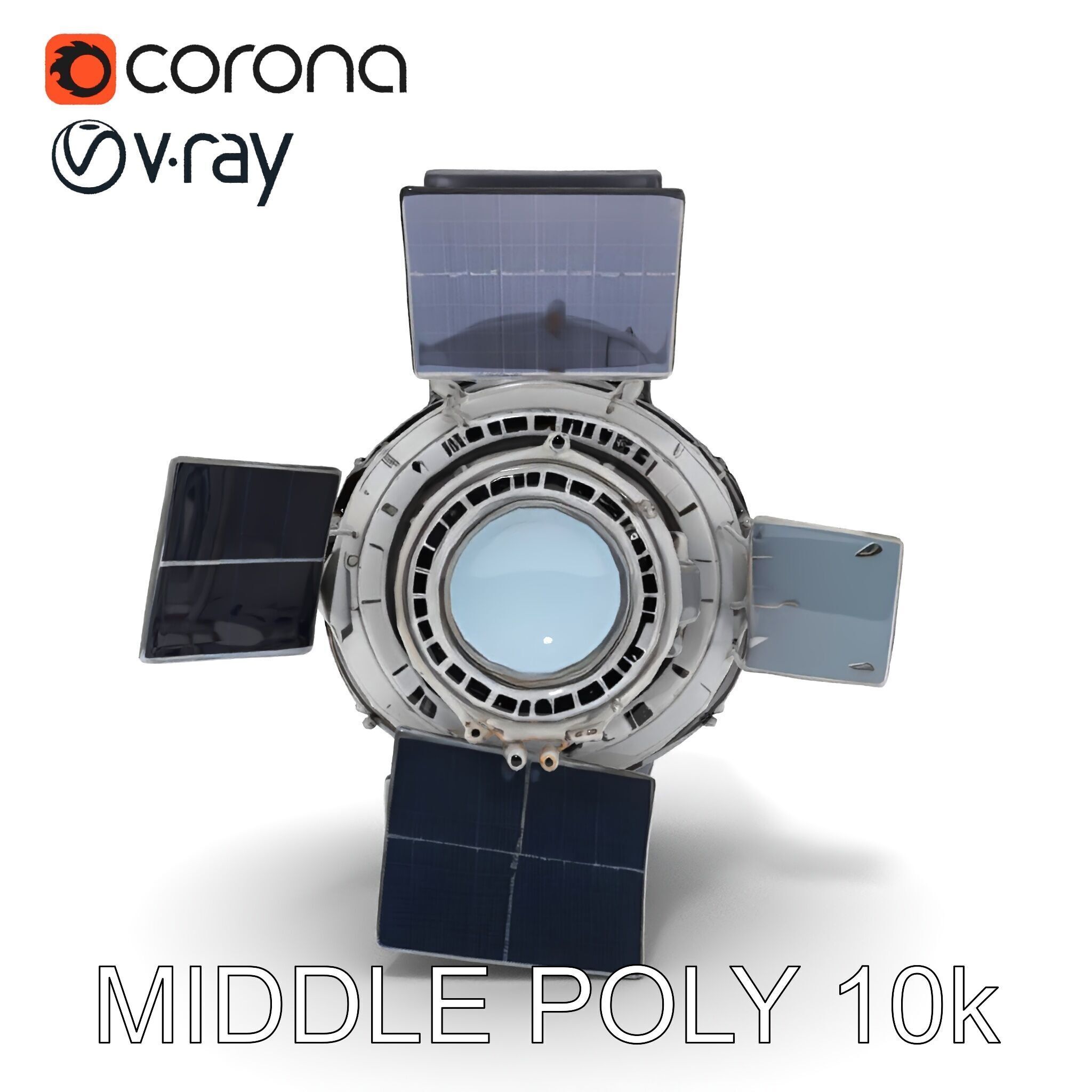Space Satellite Module D Model Pack Low-poly 3D model_11