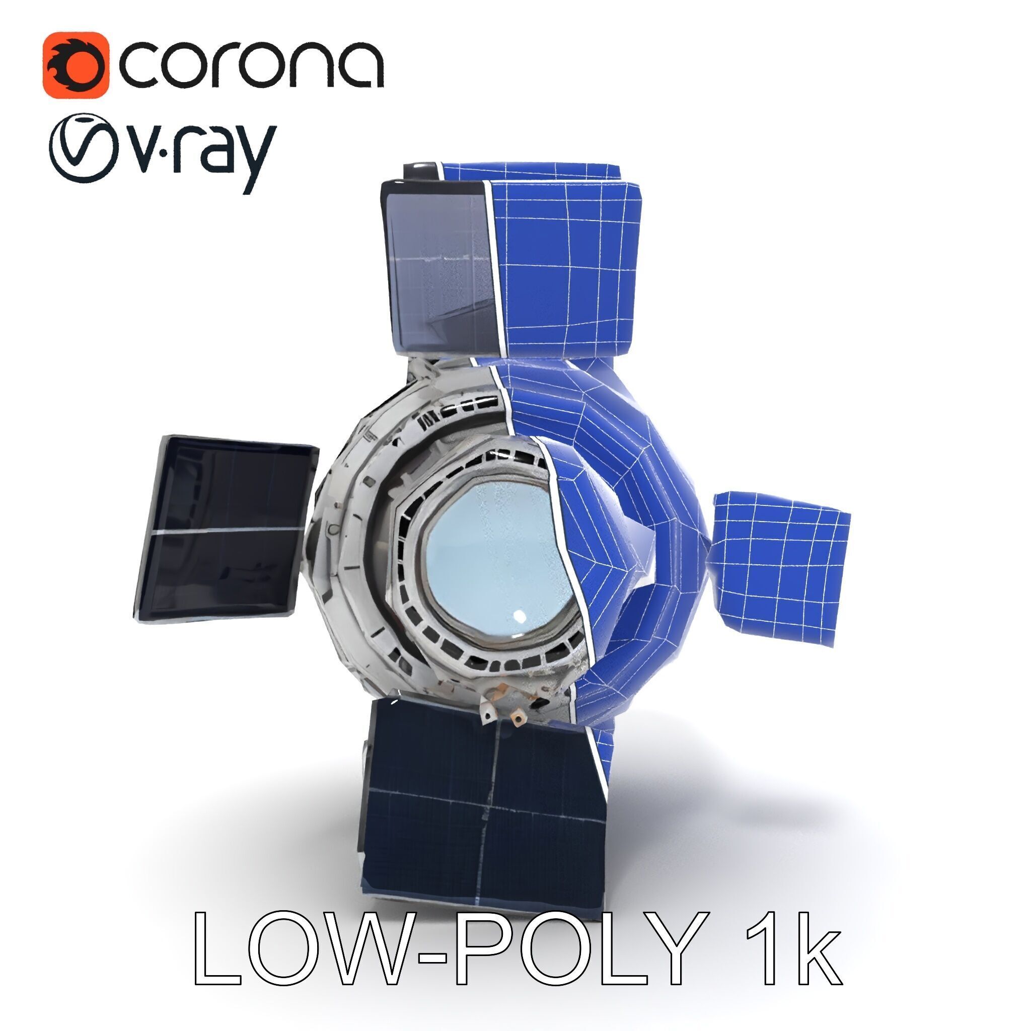 Space Satellite Module D Model Pack Low-poly 3D model_25