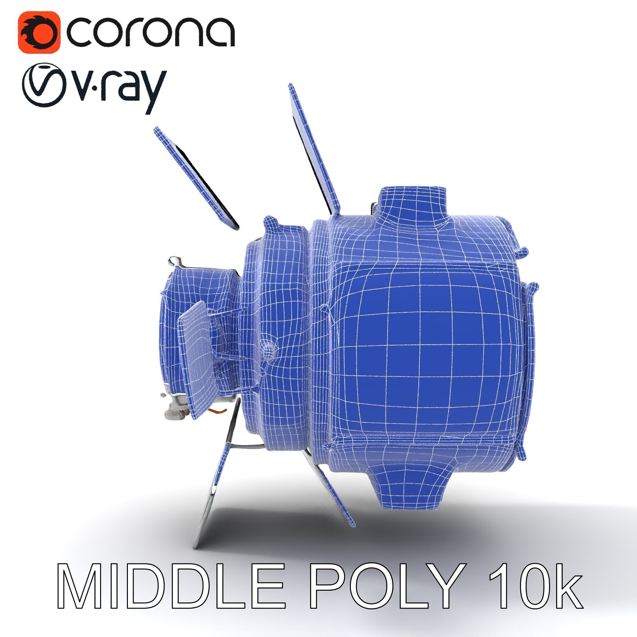 Space Satellite Module D Model Pack Low-poly 3D model_14