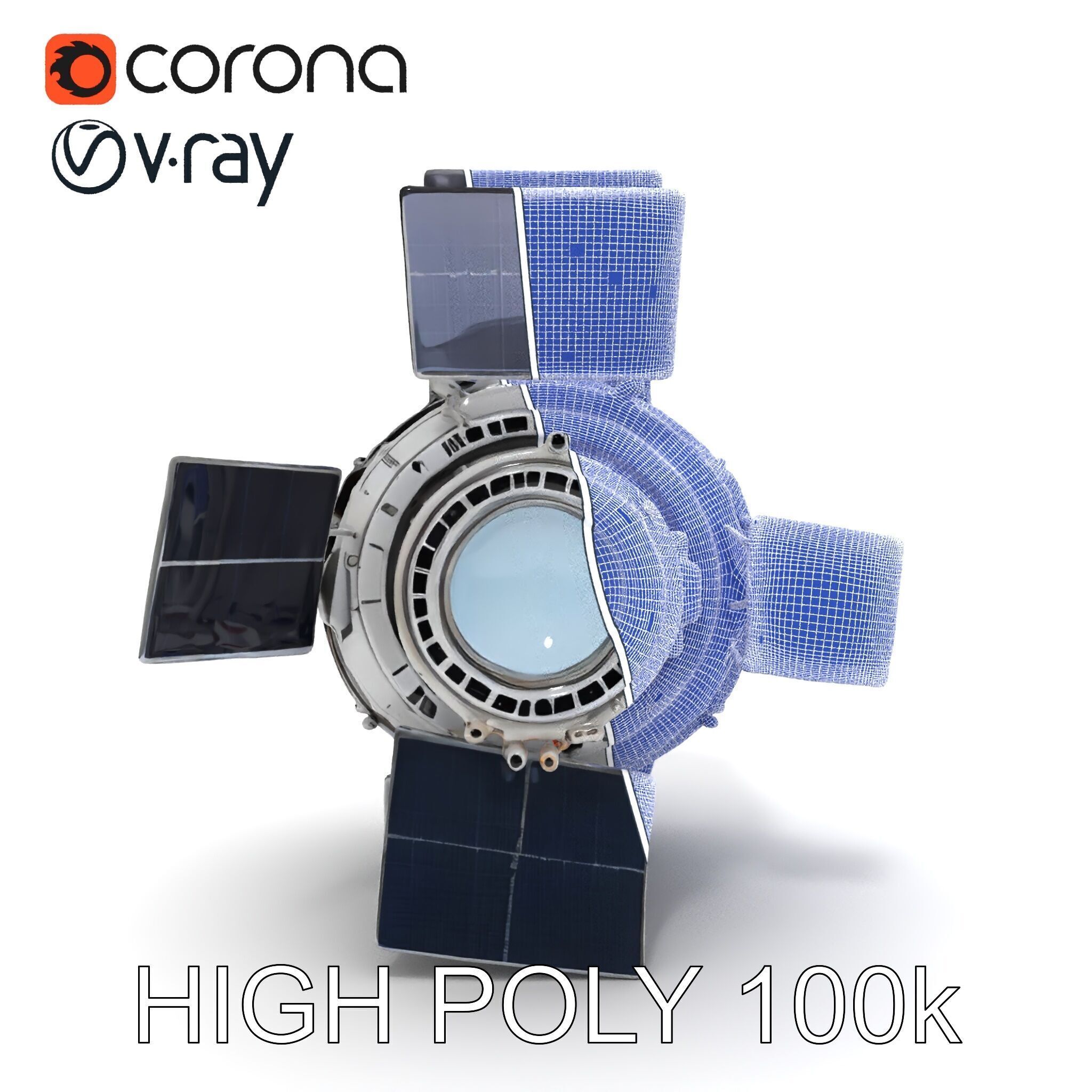 Space Satellite Module D Model Pack Low-poly 3D model_28