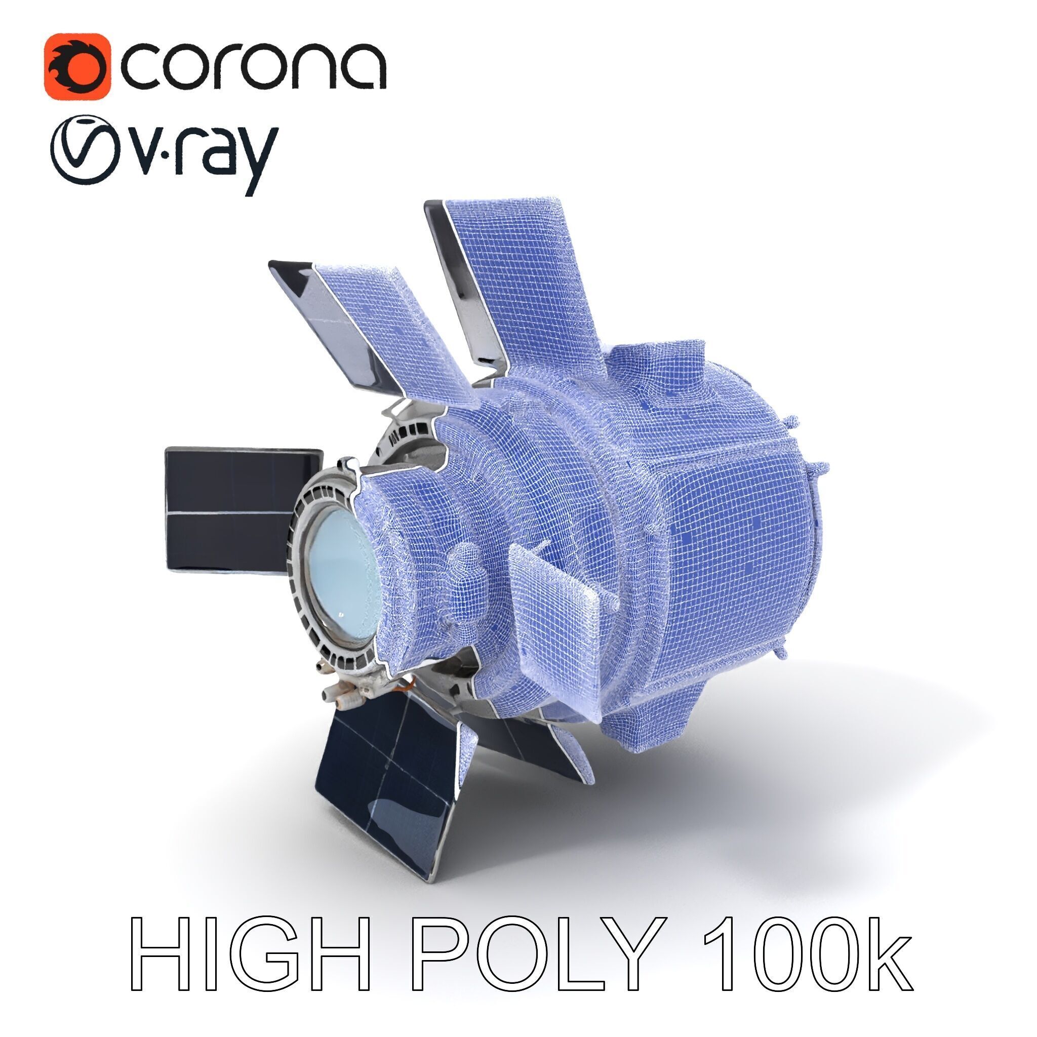 Space Satellite Module D Model Pack Low-poly 3D model_3