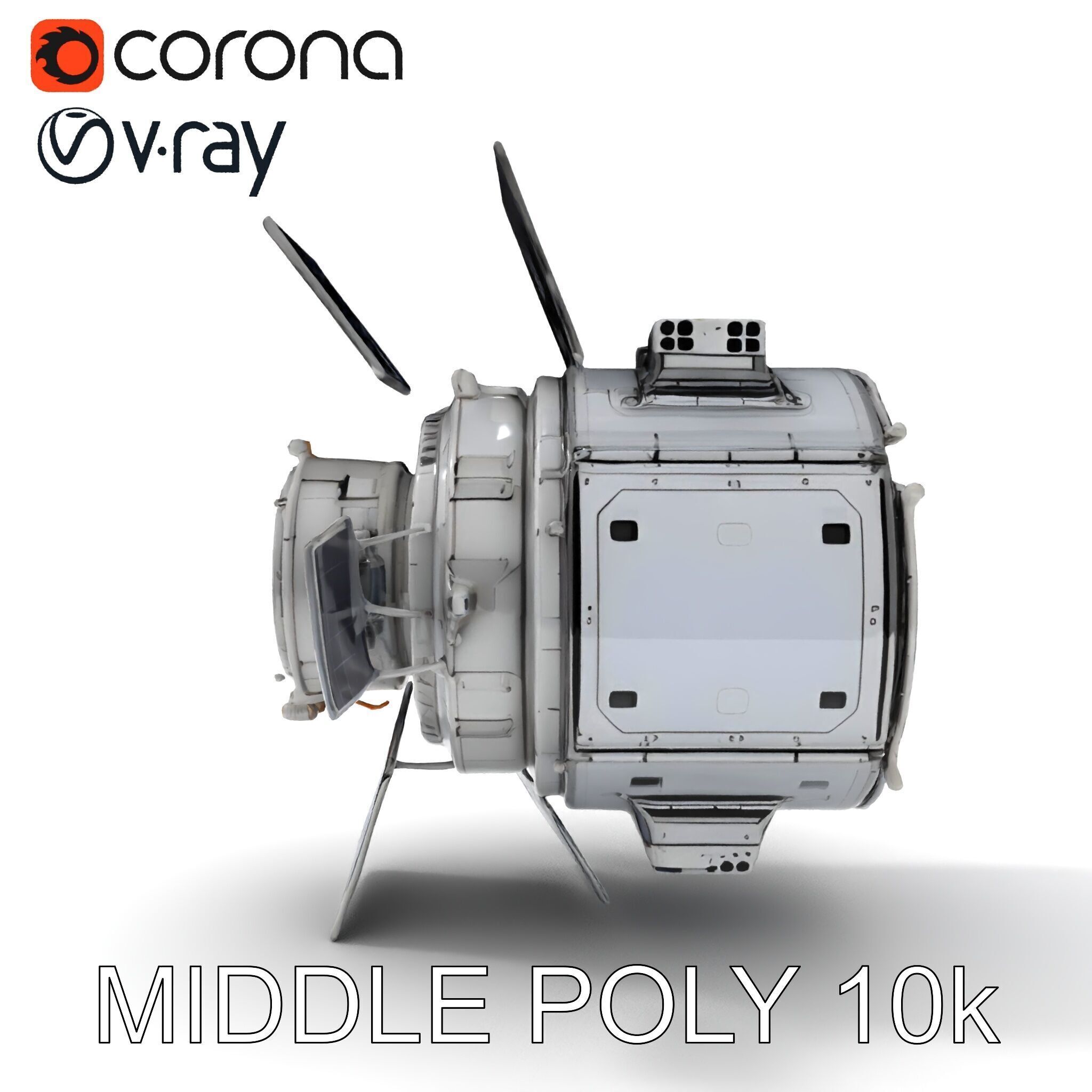 Space Satellite Module D Model Pack Low-poly 3D model_21