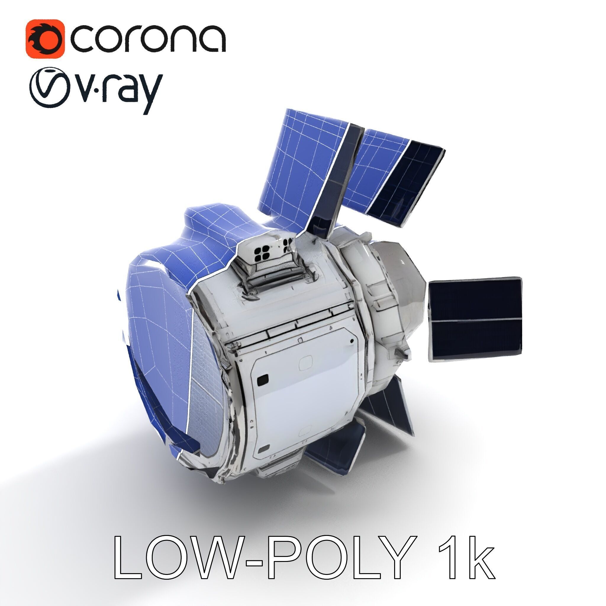 Space Satellite Module D Model Pack Low-poly 3D model_30
