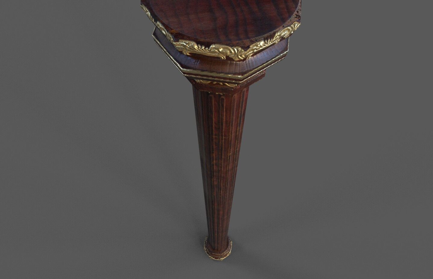 old wood column Low-poly 3D model_4