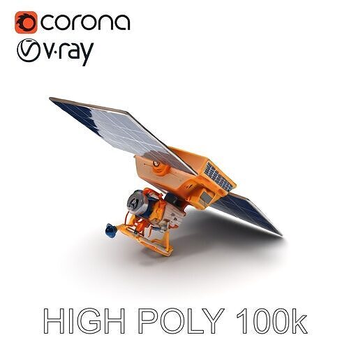 Satellite Model Pack for Game and Film Productions Low-poly 3D model
