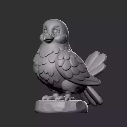 Bird Pigeon Dove 3D Model  Printable STL for 3D Printing
