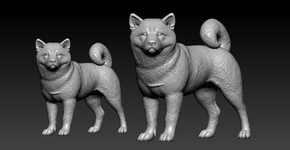 Akita dog - Japanese giant dog - 3D print 3D print model_2