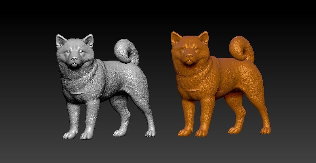 Akita dog - Japanese giant dog - 3D print 3D print model_1