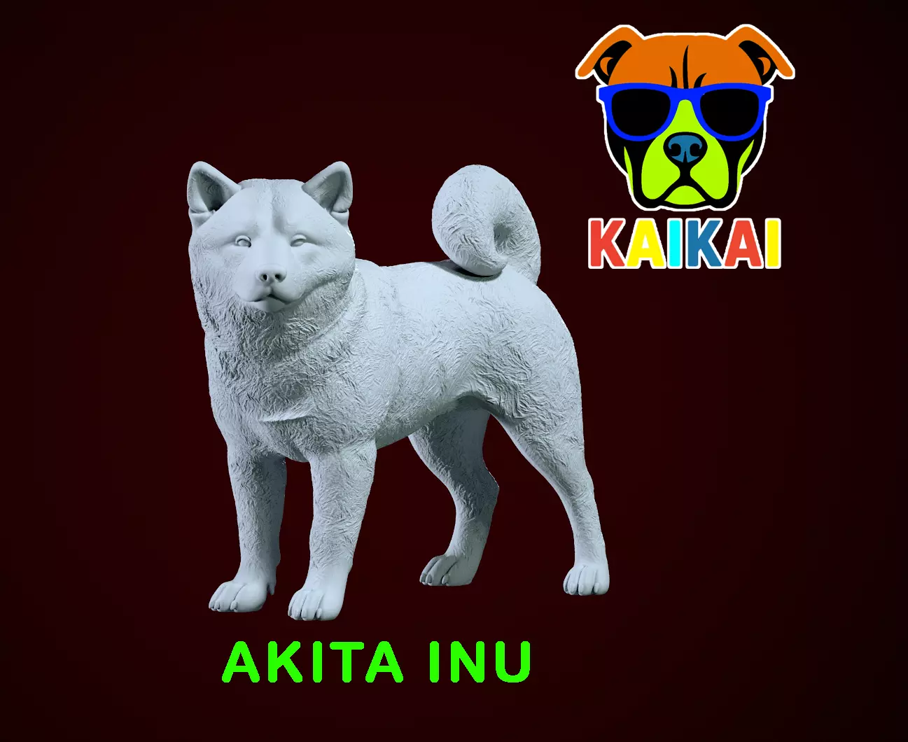 Akita dog - Japanese giant dog - 3D print 3D print model_0