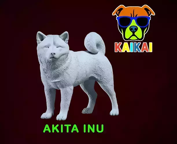 Akita dog - Japanese giant dog - 3D print