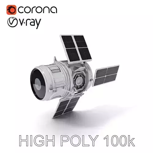 Realistic Satellite Model Pack with Detailed Solar Panels