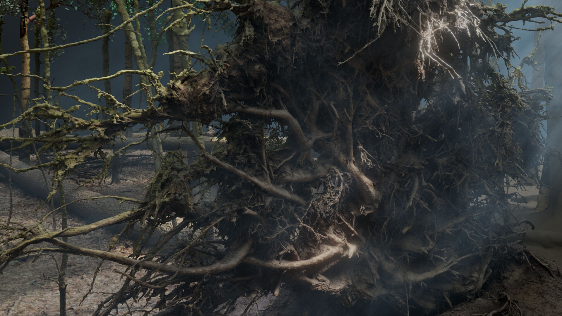 Fallen tree 3D model_4