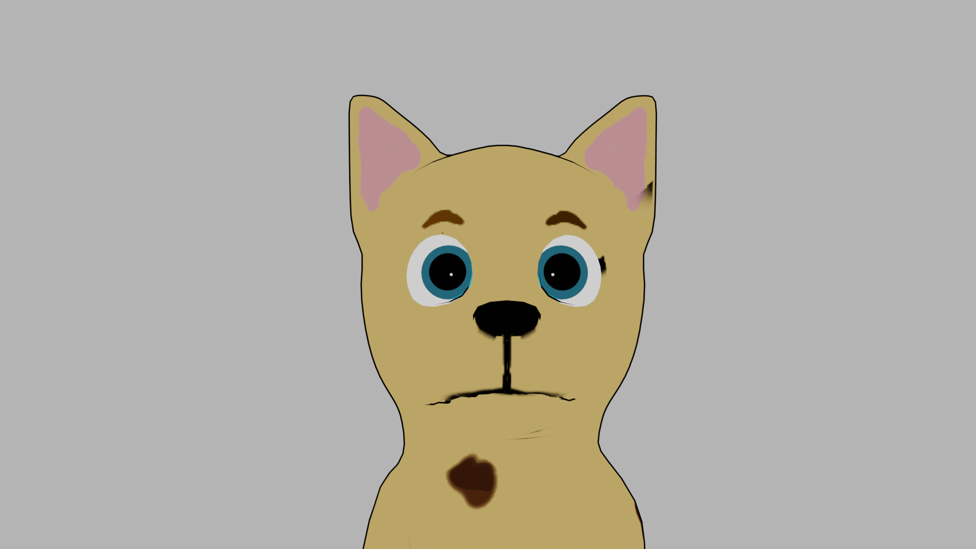 cartoon style puppy Rigged 3D model_2