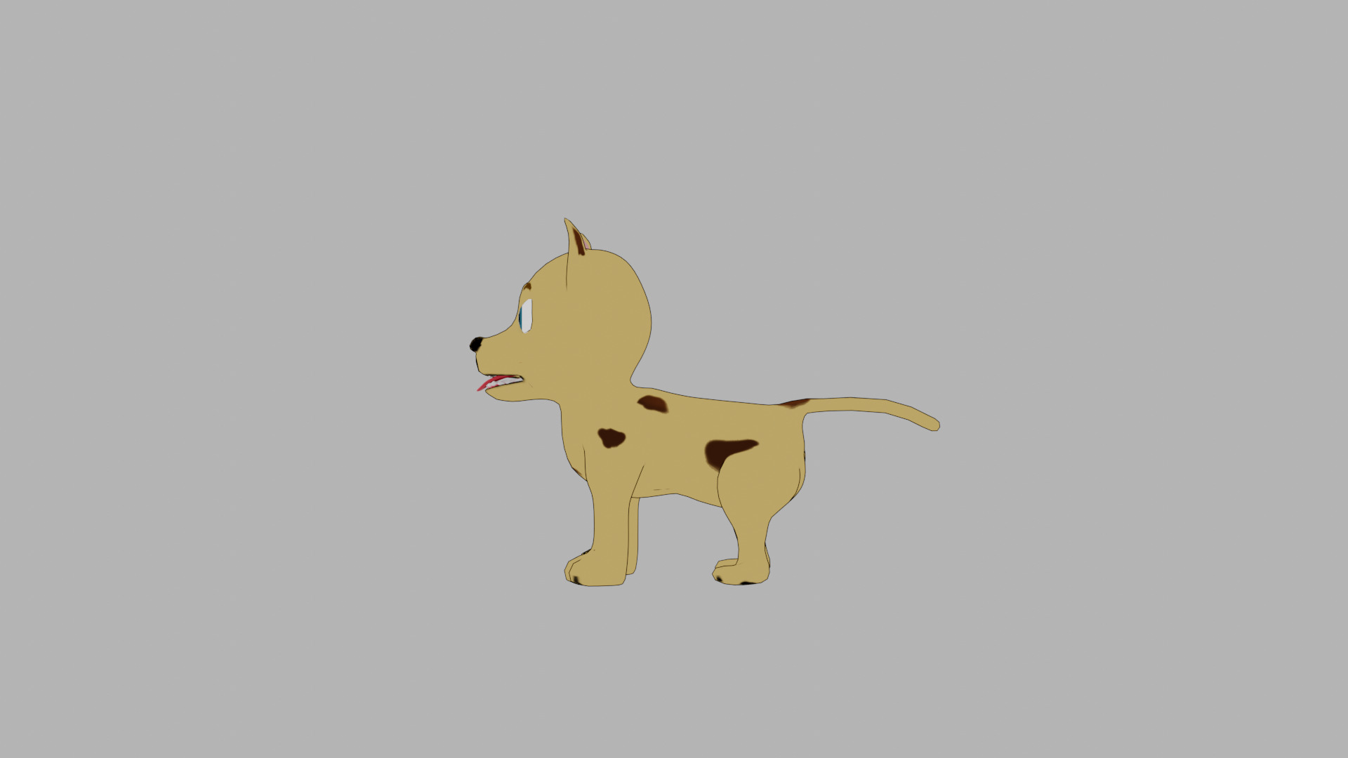 cartoon style puppy Rigged 3D model_5