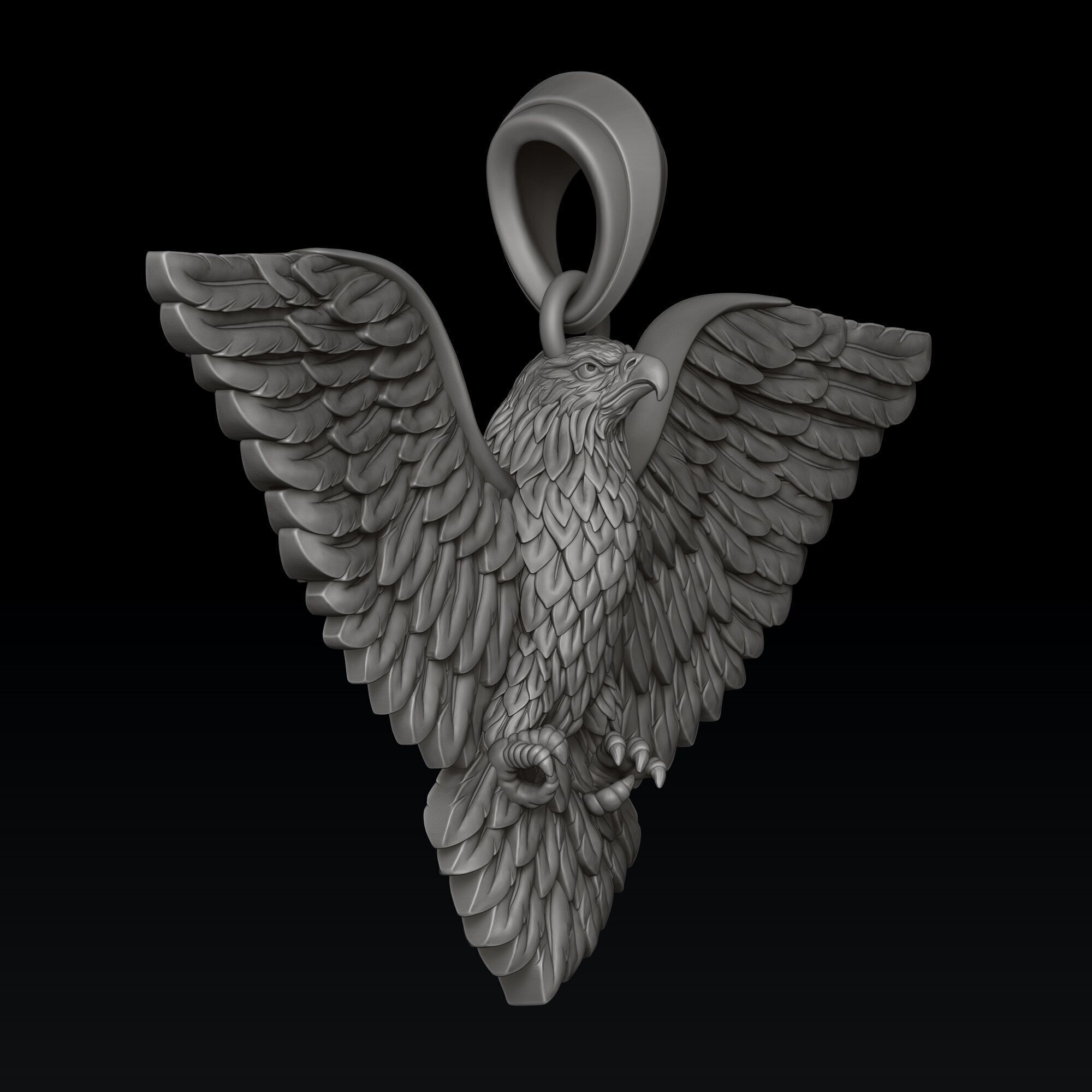 Eagle Pendant 3d 3D print model_7