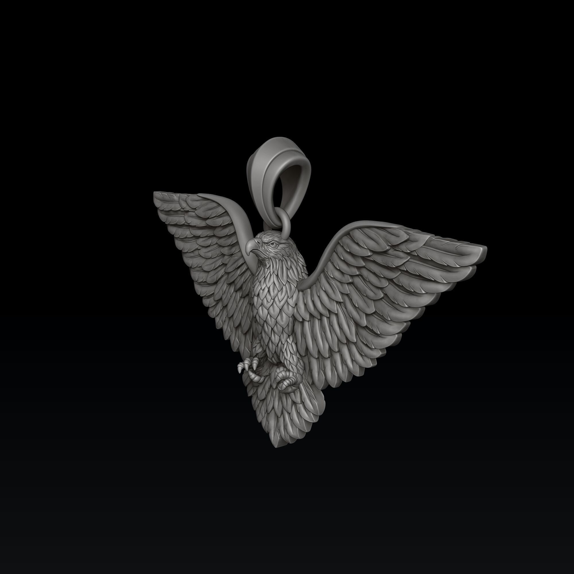 Eagle Pendant 3d 3D print model_4