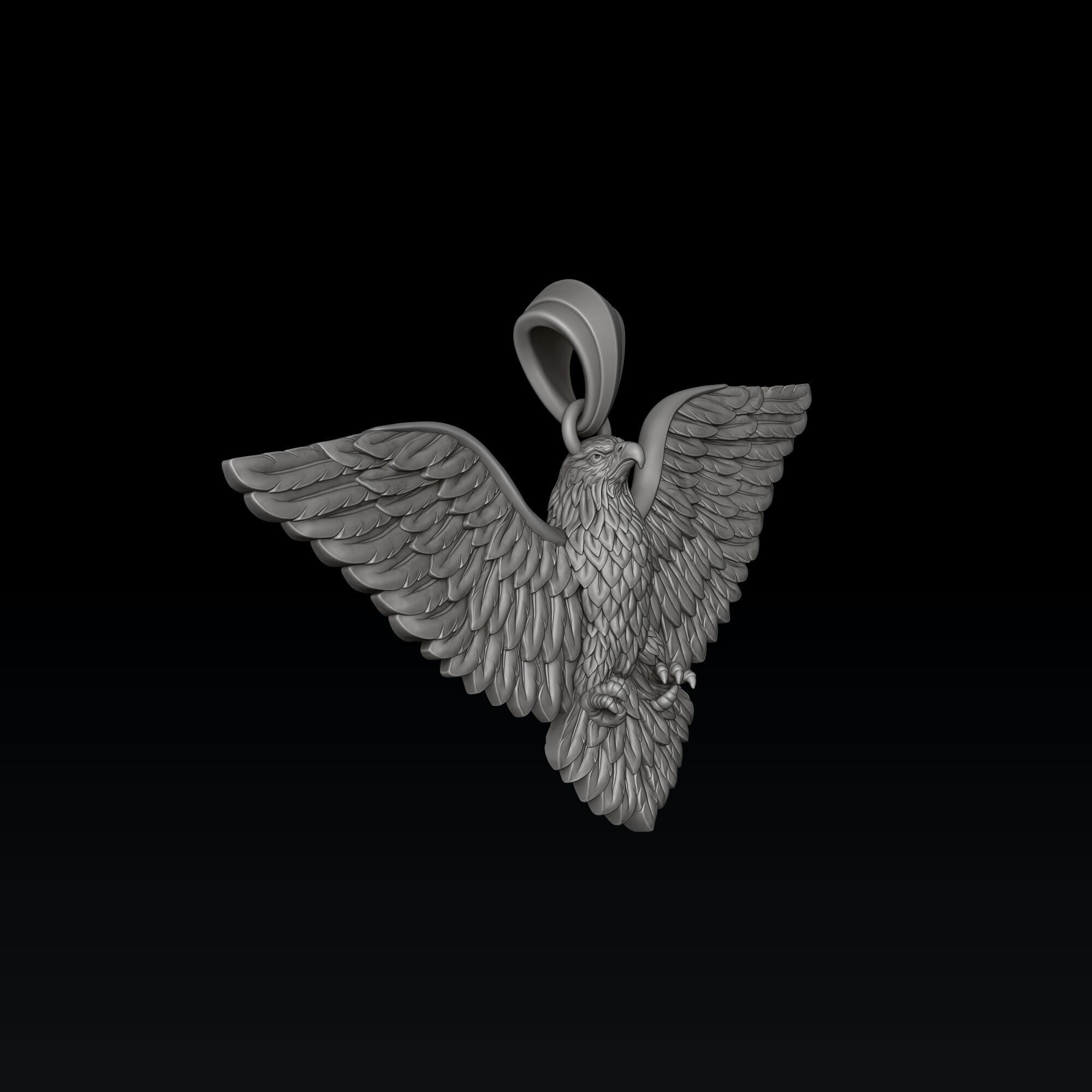 Eagle Pendant 3d 3D print model_1