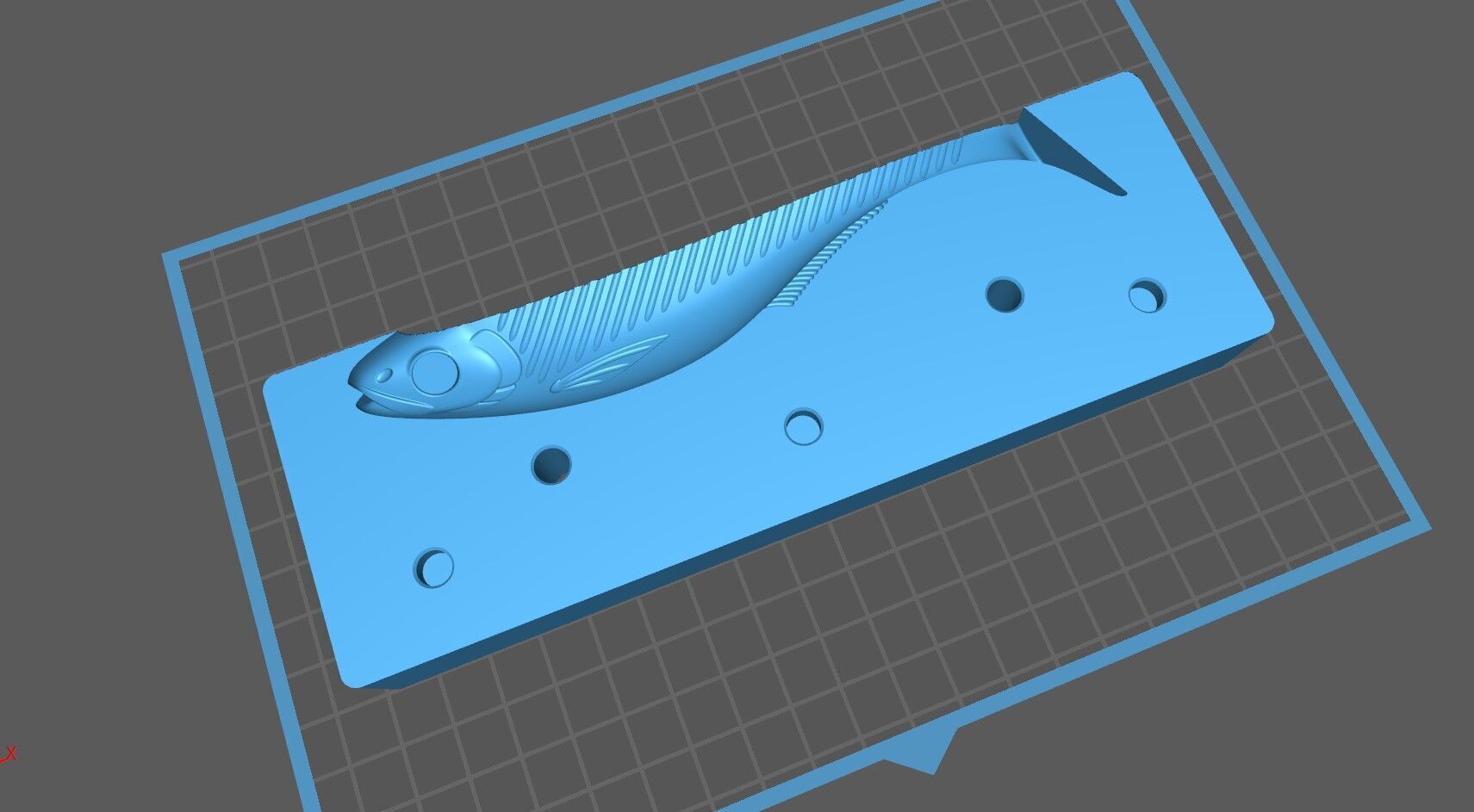 Open pour mold for swimbait 150mm 3D print model_27