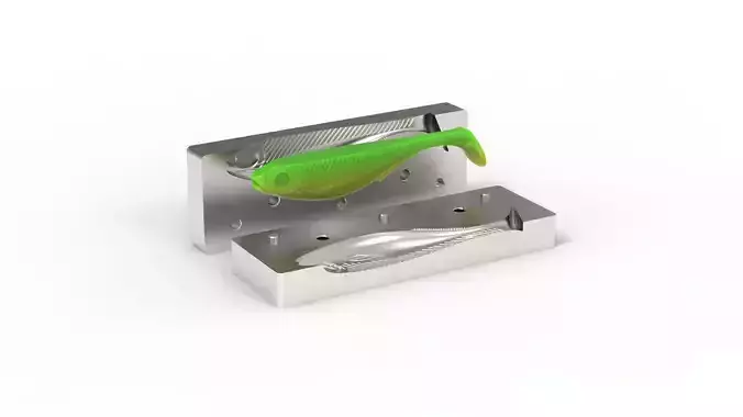Open pour mold for swimbait 150mm 3D print model