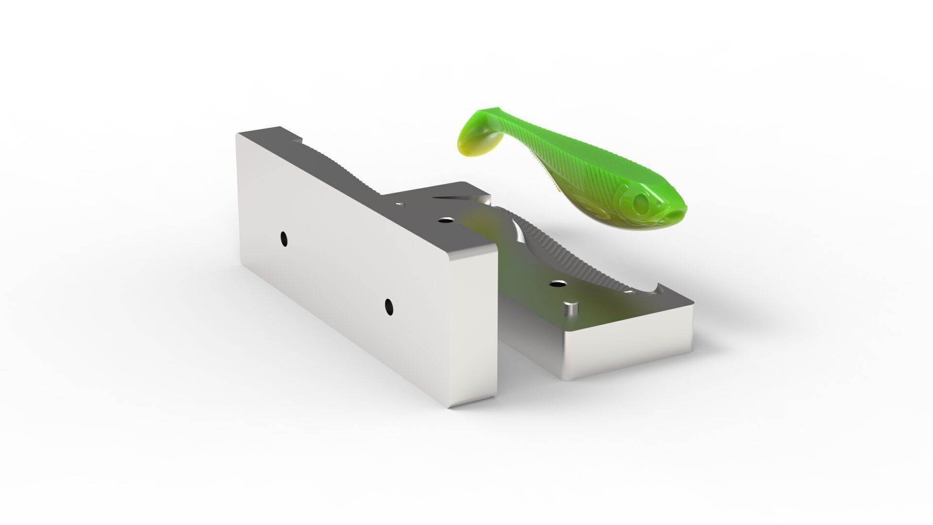 Open pour mold for swimbait 150mm 3D print model_5