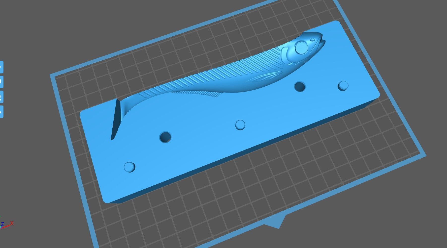 Open pour mold for swimbait 150mm 3D print model_28