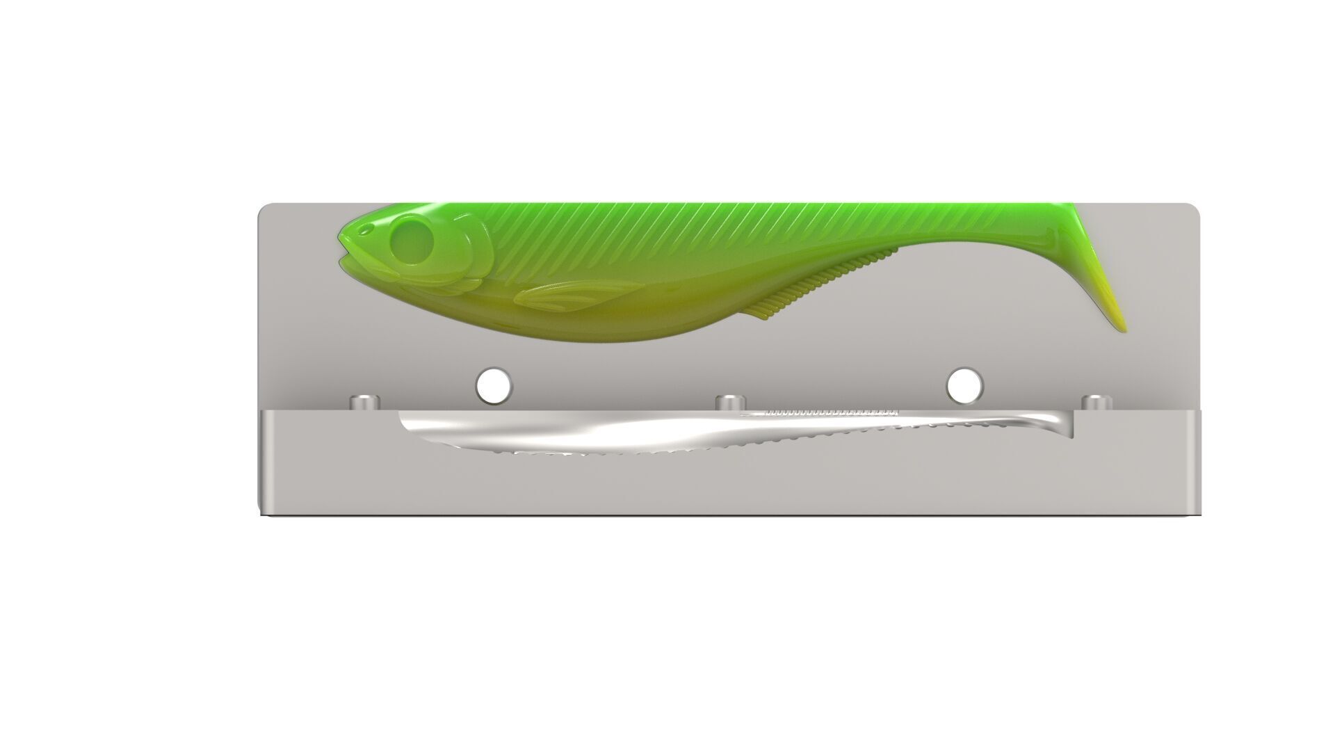 Open pour mold for swimbait 150mm 3D print model_2