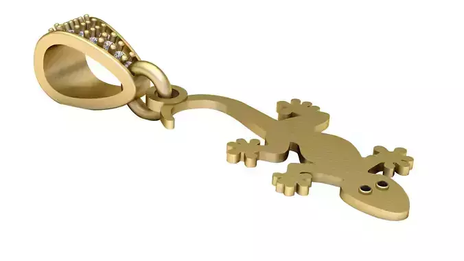 LIZARD PENDANT 3D PRINTABLE MODEL
