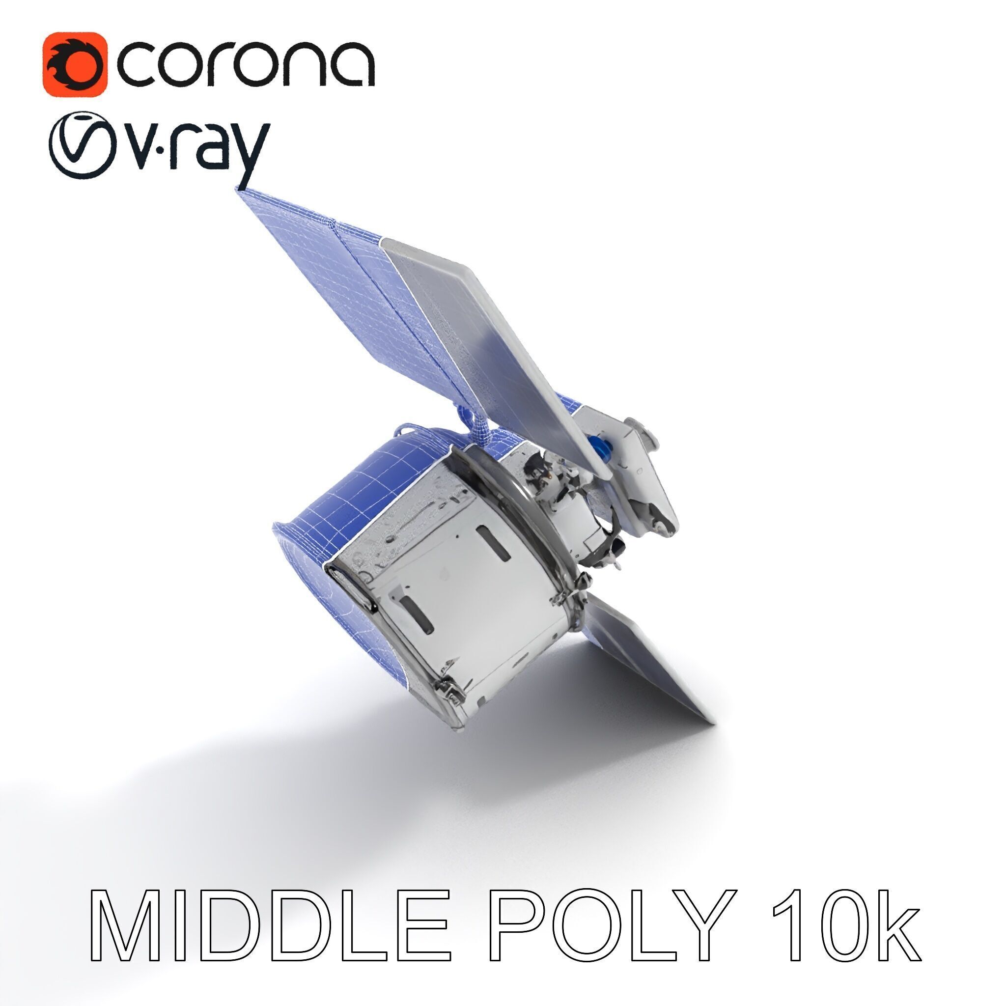 Realistic Satellite Model Pack Low-poly 3D model_17