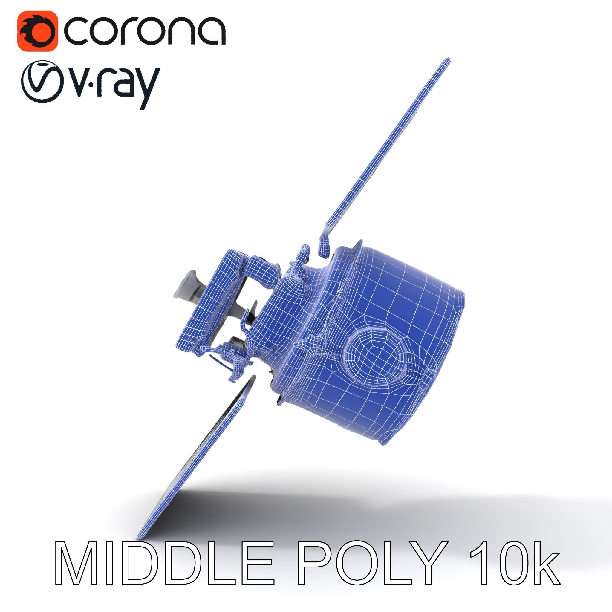Realistic Satellite Model Pack Low-poly 3D model_12