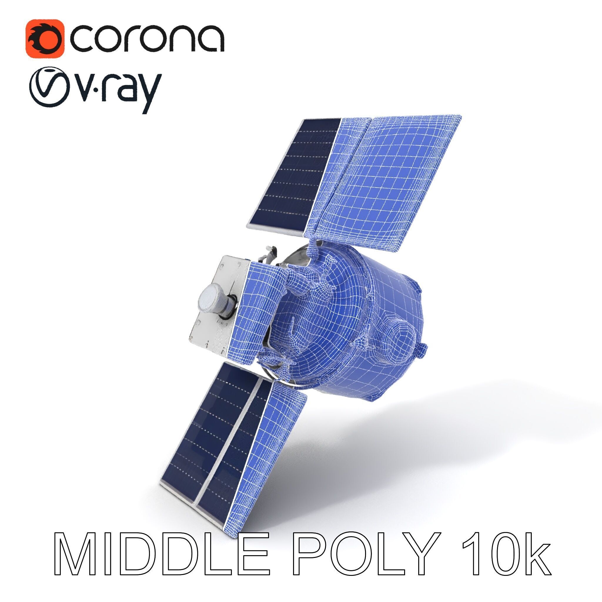 Realistic Satellite Model Pack Low-poly 3D model_14