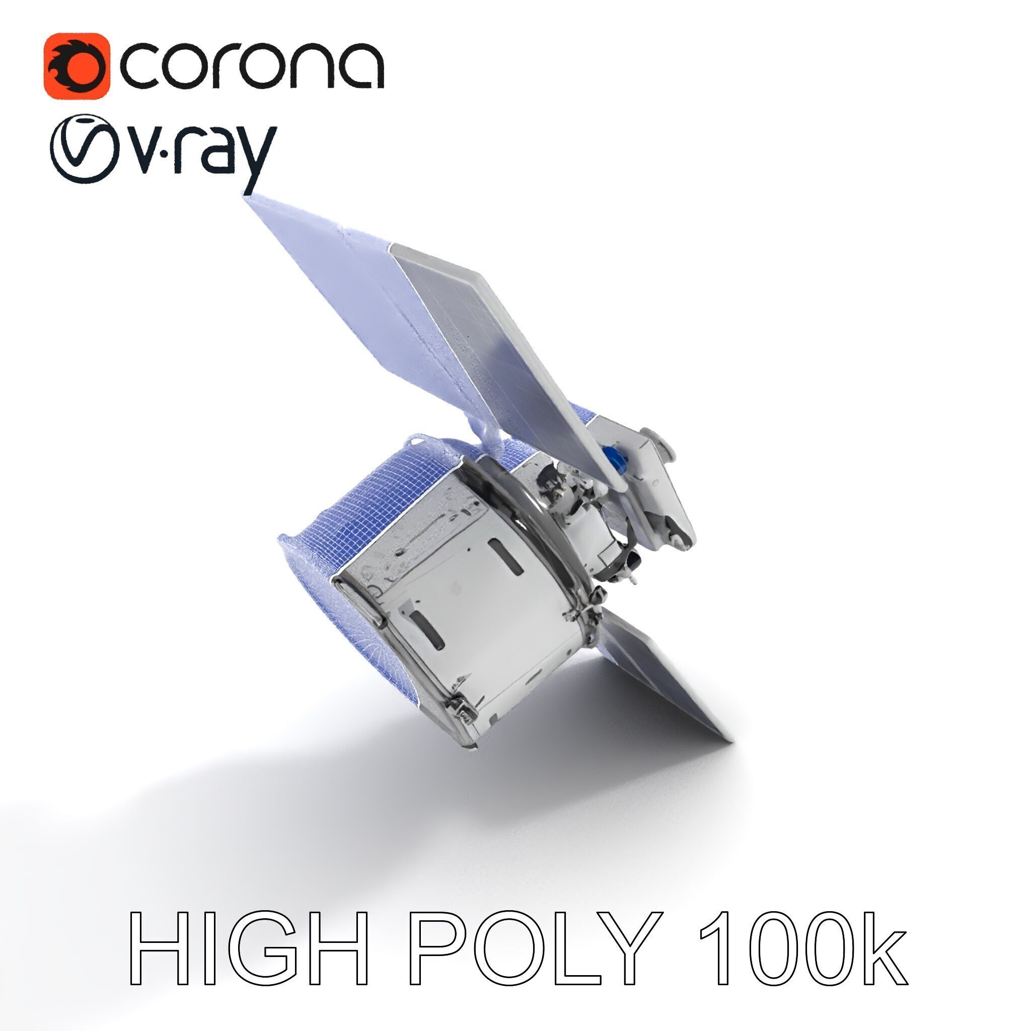 Realistic Satellite Model Pack Low-poly 3D model_27