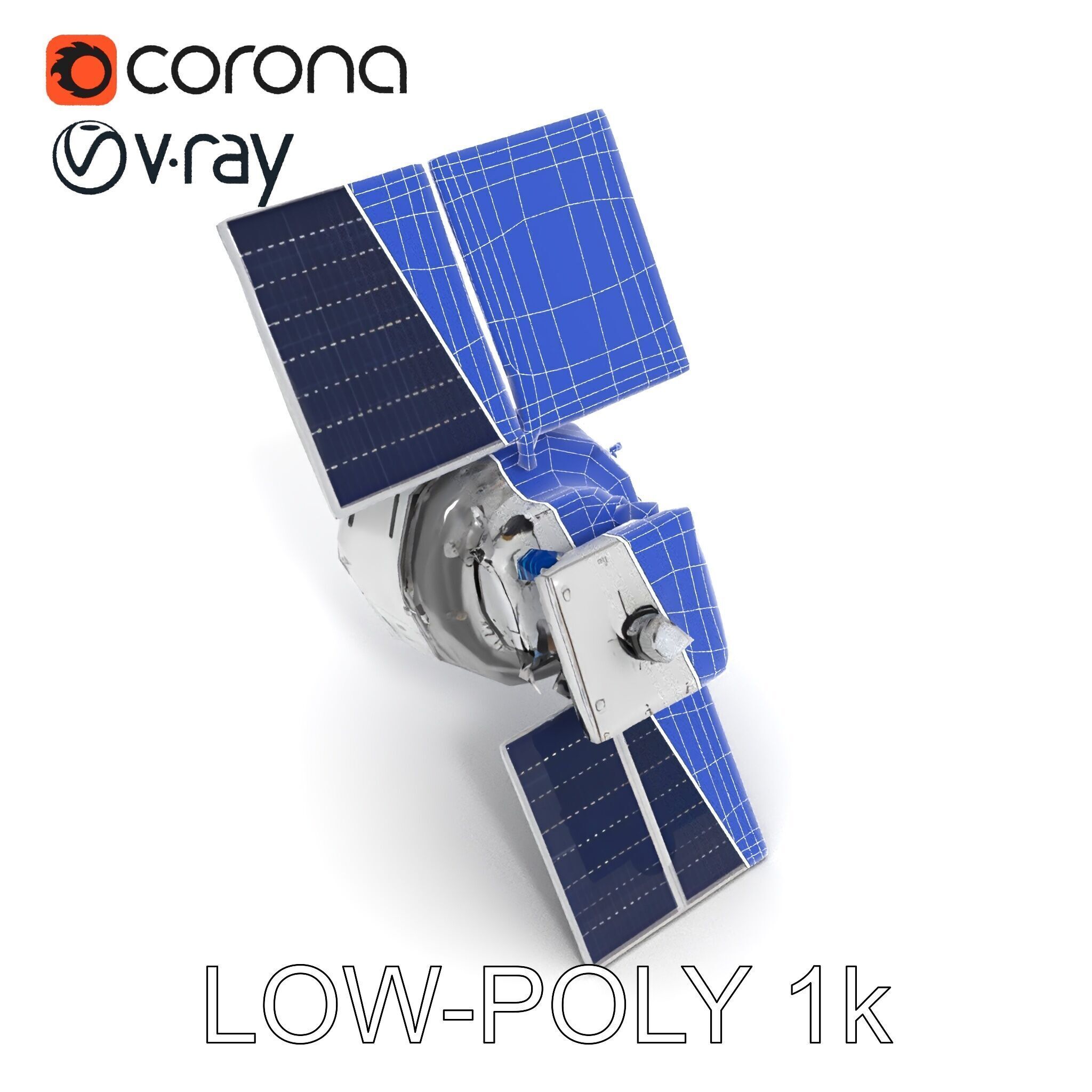 Realistic Satellite Model Pack Low-poly 3D model_18