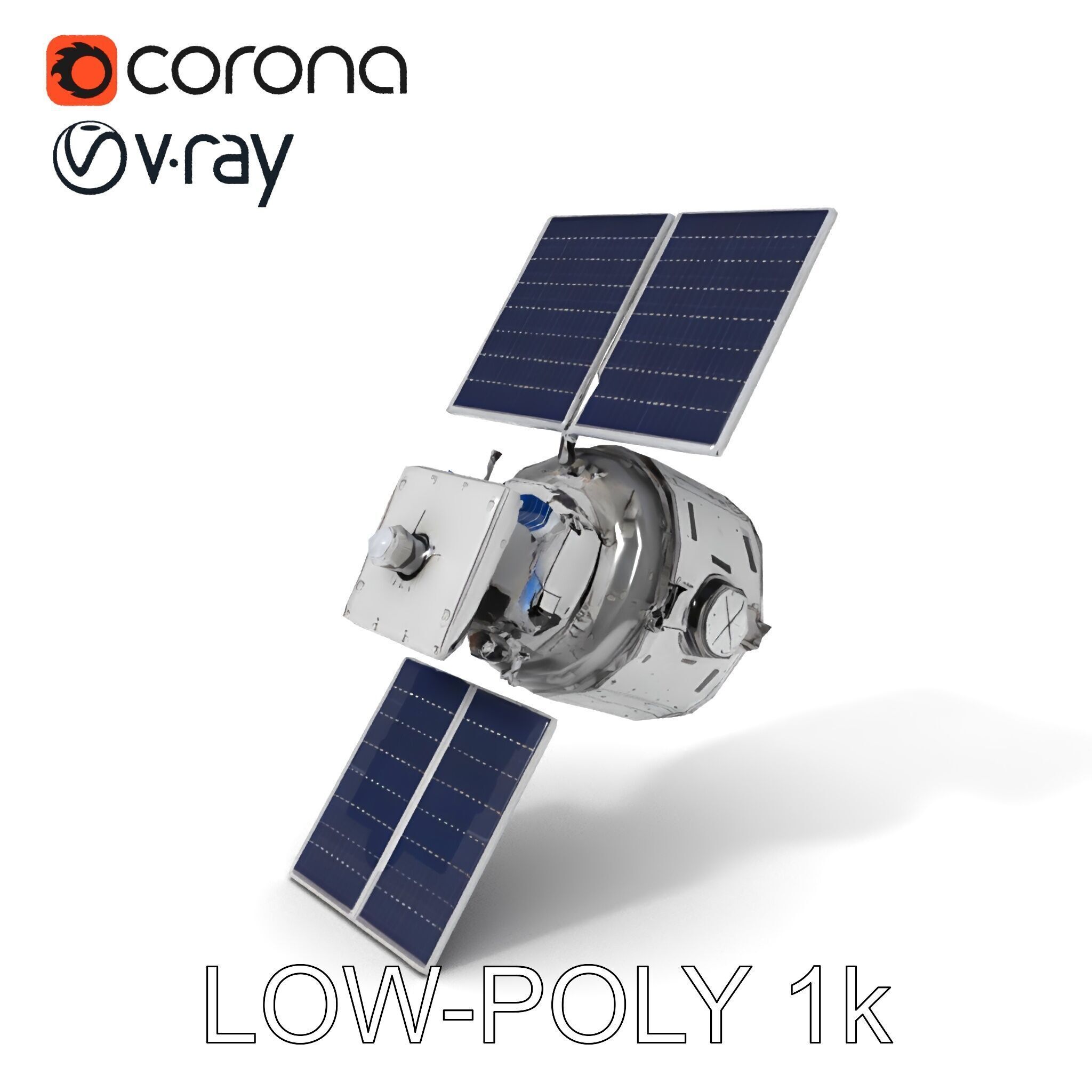 Realistic Satellite Model Pack Low-poly 3D model_34