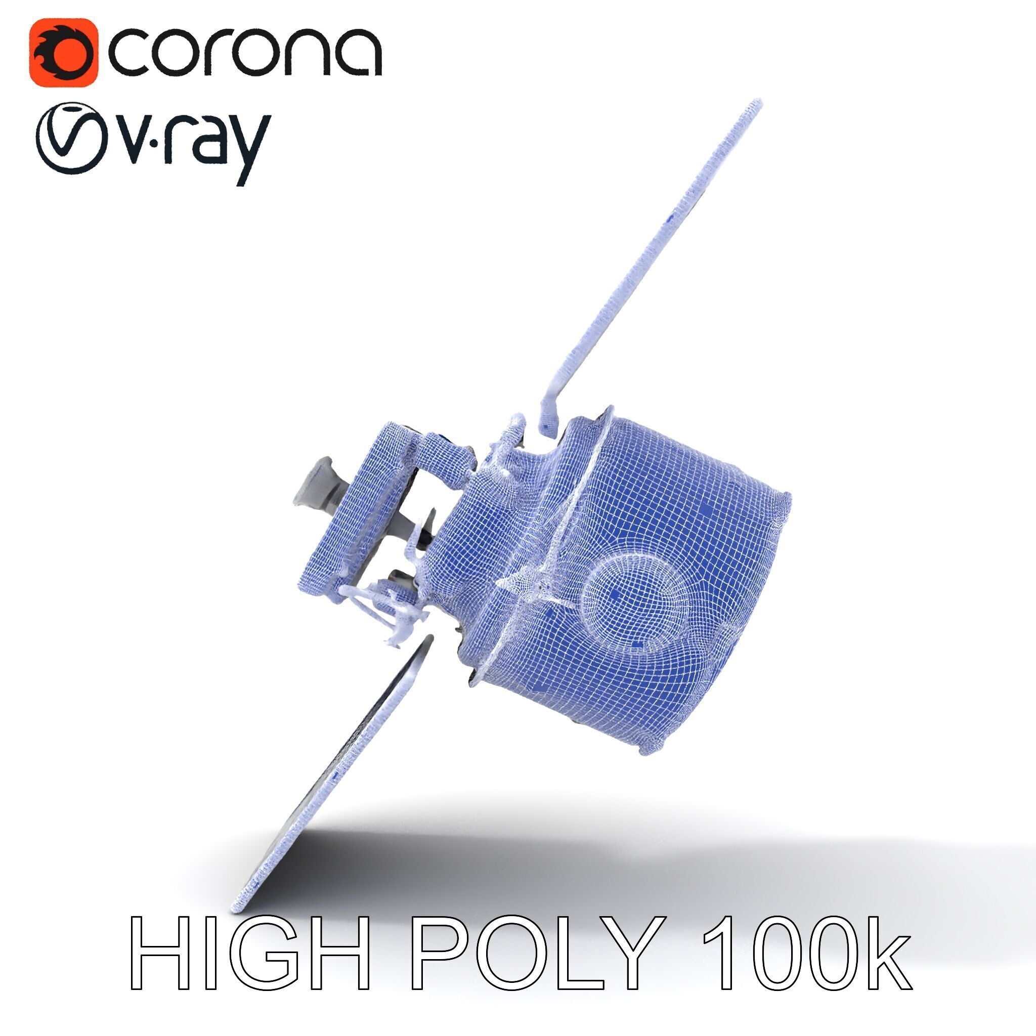 Realistic Satellite Model Pack Low-poly 3D model_30