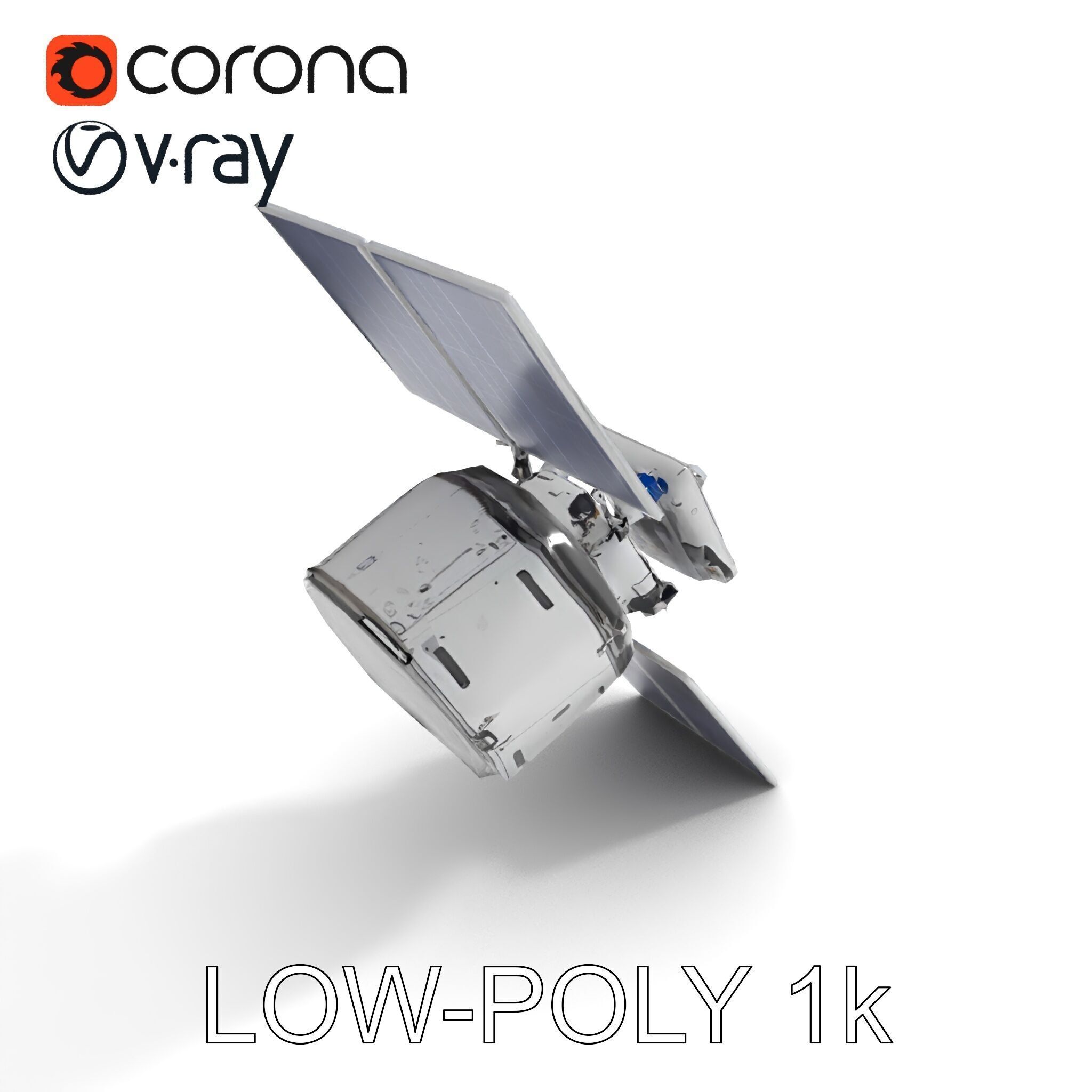 Realistic Satellite Model Pack Low-poly 3D model_32