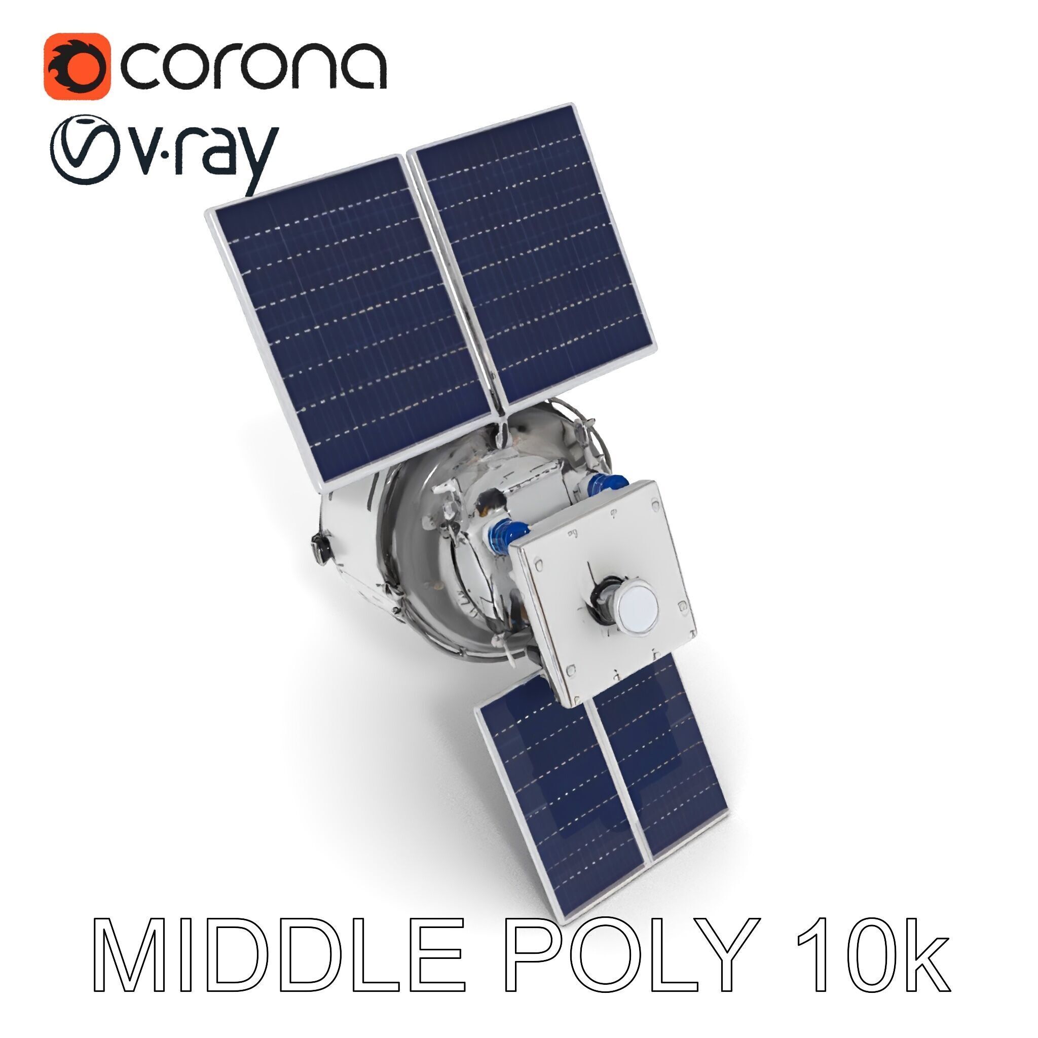 Realistic Satellite Model Pack Low-poly 3D model_28