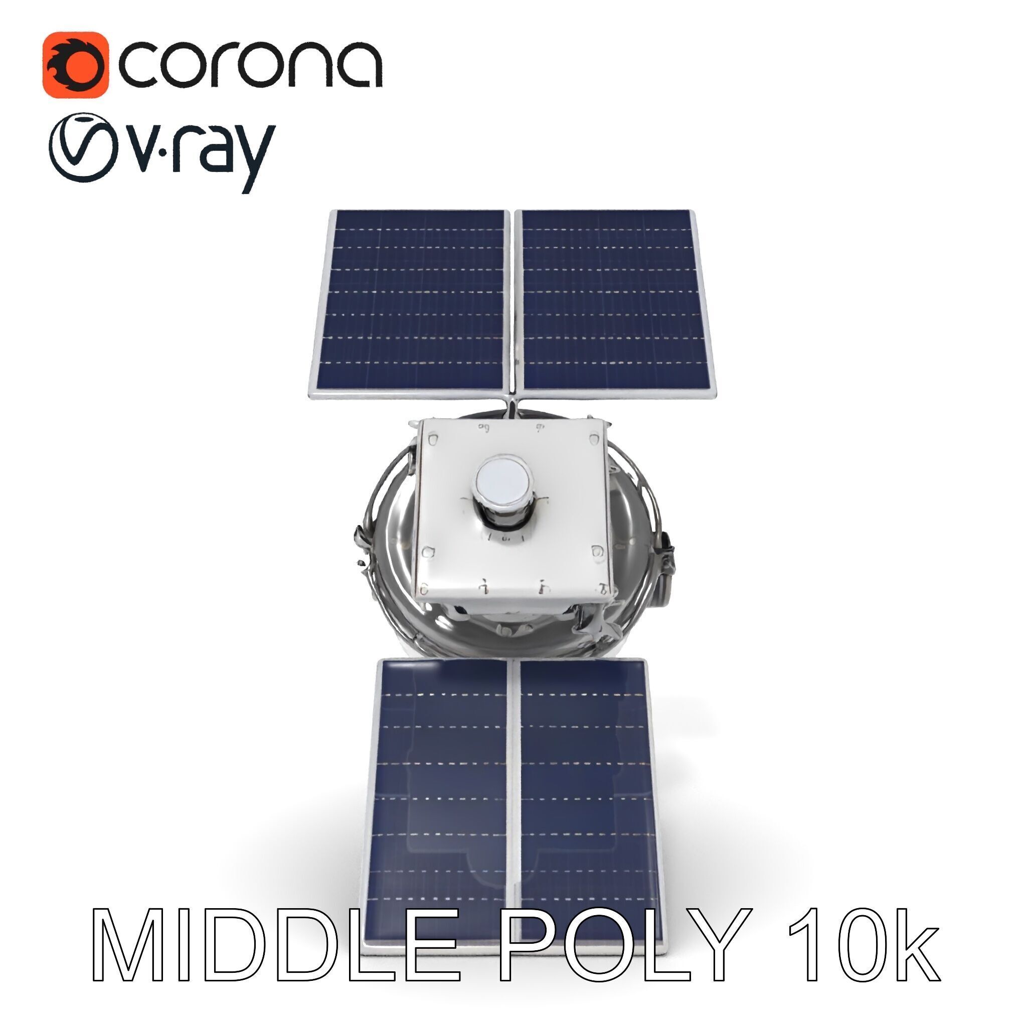 Realistic Satellite Model Pack Low-poly 3D model_20