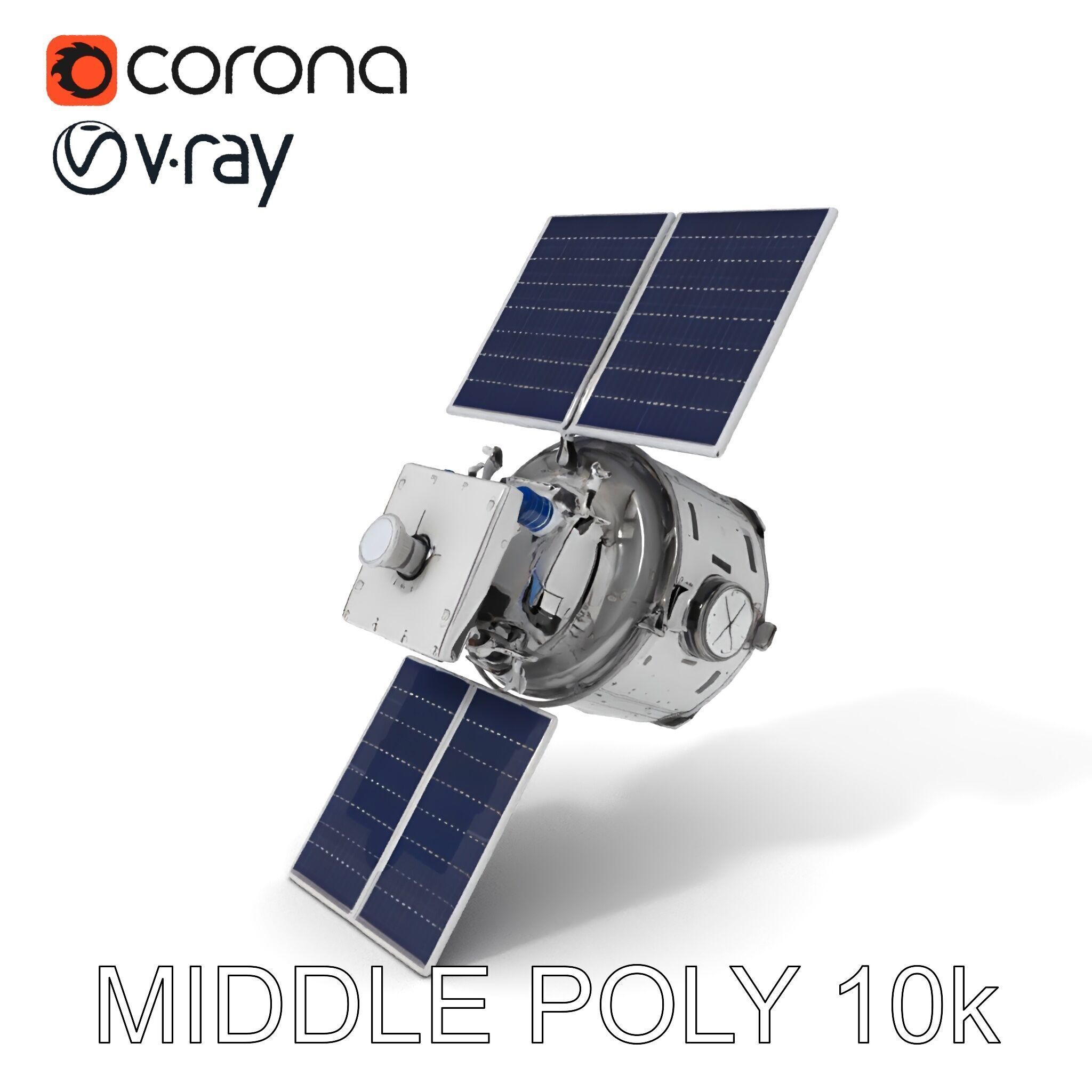 Realistic Satellite Model Pack Low-poly 3D model_31