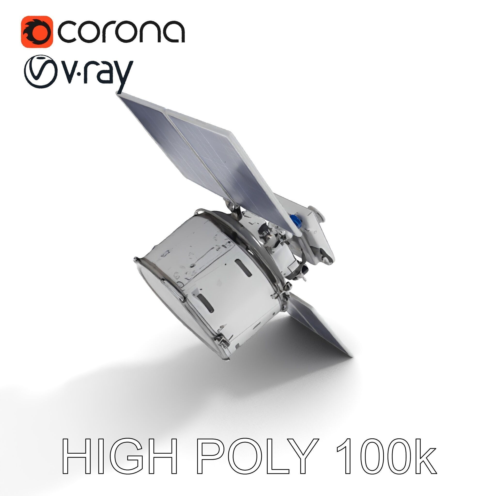 Realistic Satellite Model Pack Low-poly 3D model_11