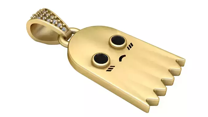 CARTOON GHOST  PENDANT 3D PRINTABLE MODEL 