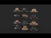 Human hats 3D model_1